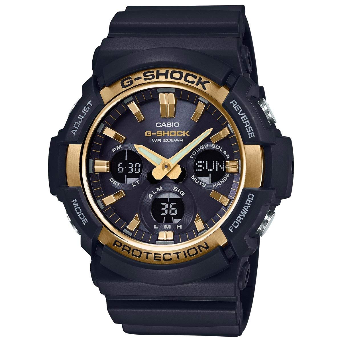 Casio G-Shock Tough Solar Shock Resistant Alarm GAS100G-1A Mens Watch