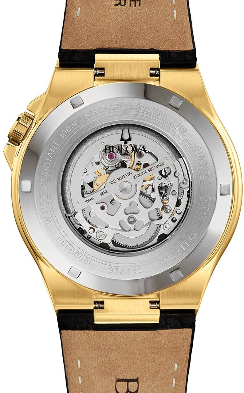 Bulova Skeleton Dial Automatic Mens Watch 97A148