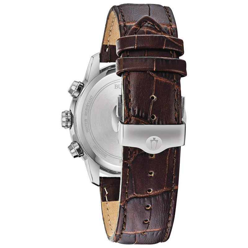 Bulova Sutton Classic Automatic Brown Leather Band Mens Watch 96B311