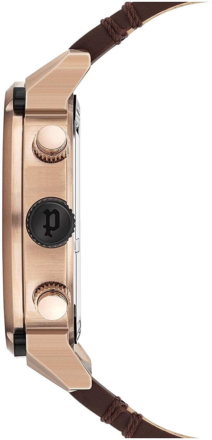 Police Armor Blue Dial Brown Leather Watch PL.14378JSR/03