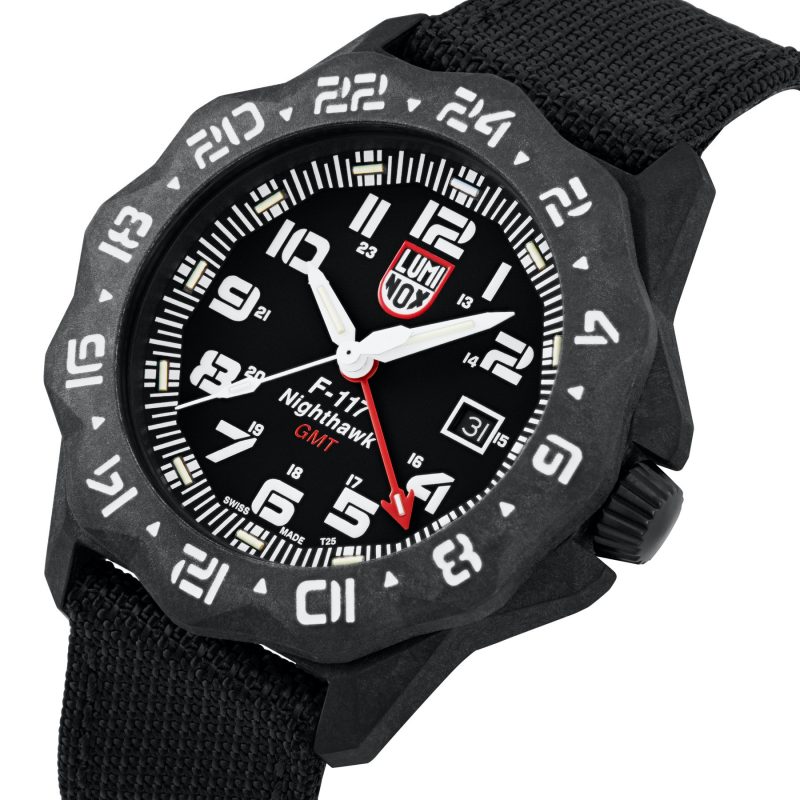 F-117 Nighthawk 6441 Series Black Textile Strap Men's Watch