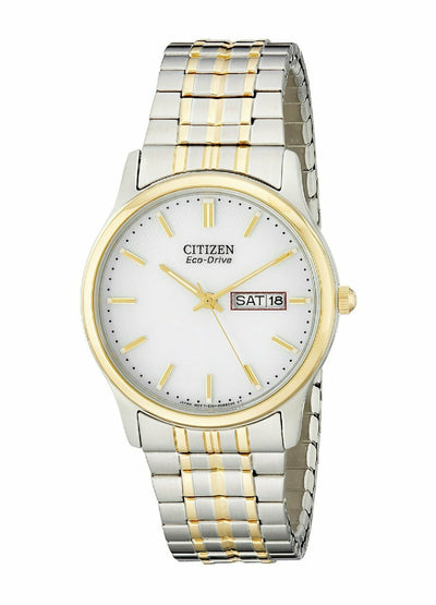 Citizen Mens Eco-Drive 180 Flexible Band Two-Tone Watch