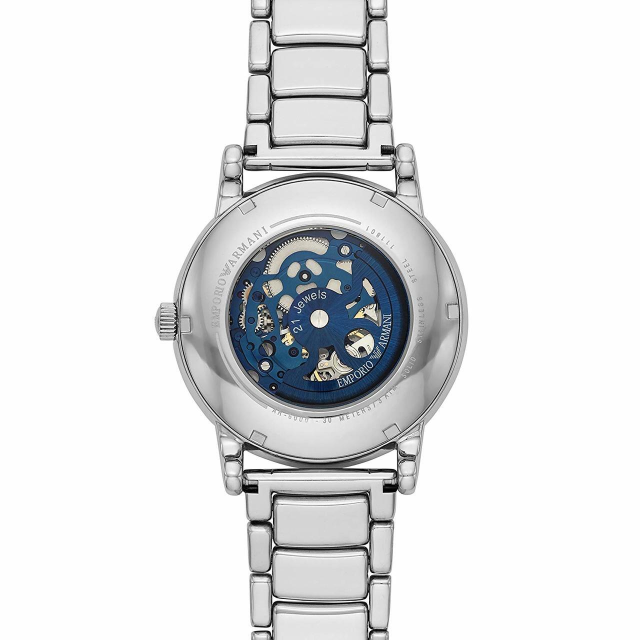 Emporio Armani Elegant Silver Automatic Timepiece for Men EA12345