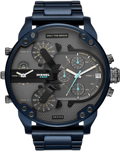 Diesel Mr. Daddy 2.0 Chronograph Blue Stainless Steel Mens Watch DZ7414