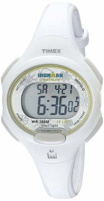 Timex Ironman Essential 10 Mid Size Watch White Resin Band T5K606 Watch Direct