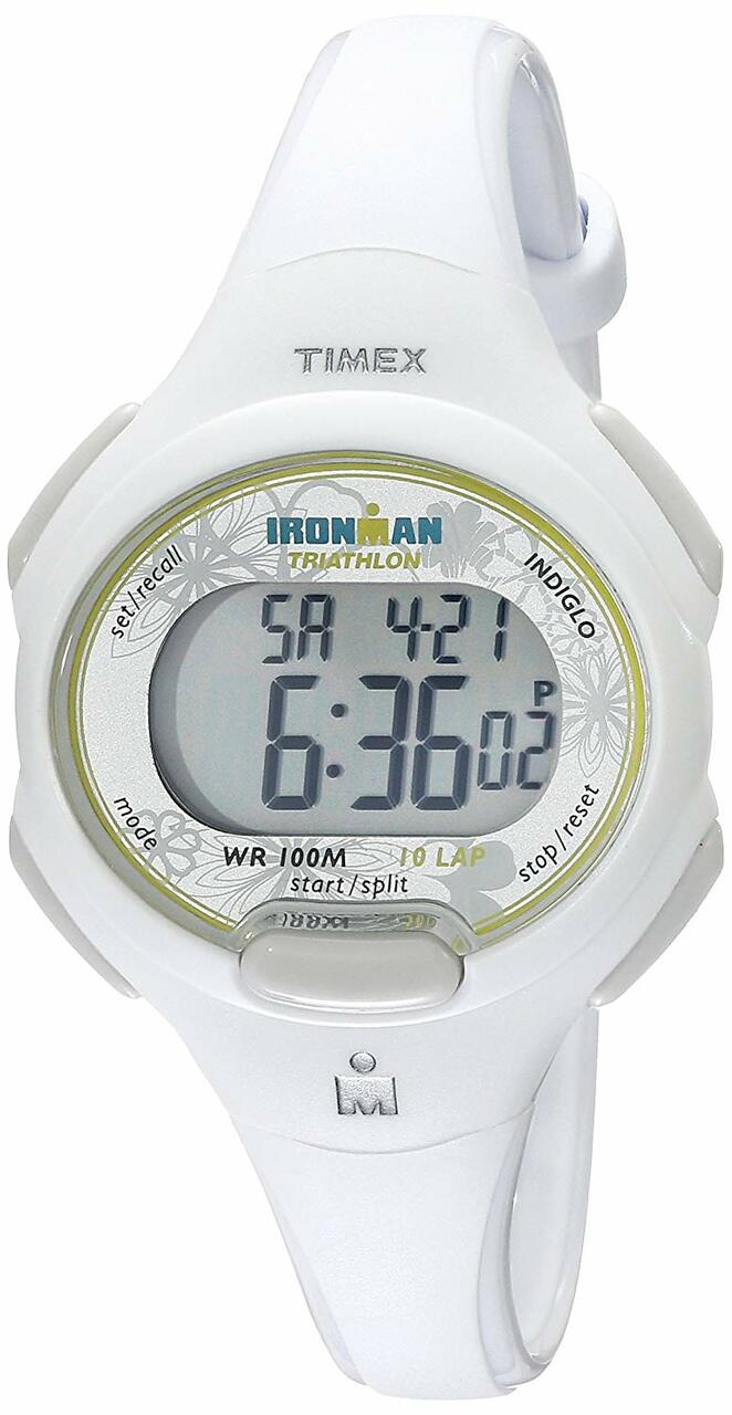 Timex Ironman Essential 10 Mid-Size Watch White Resin Band (T5K606)