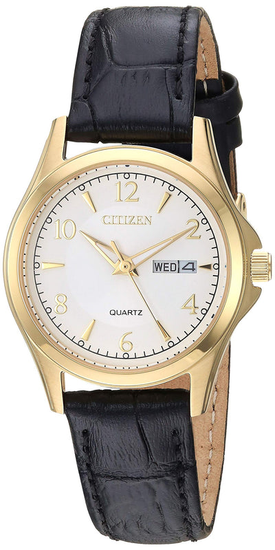 Citizen Ladies Quartz Black Leather Dress Watch EQ0593-26A