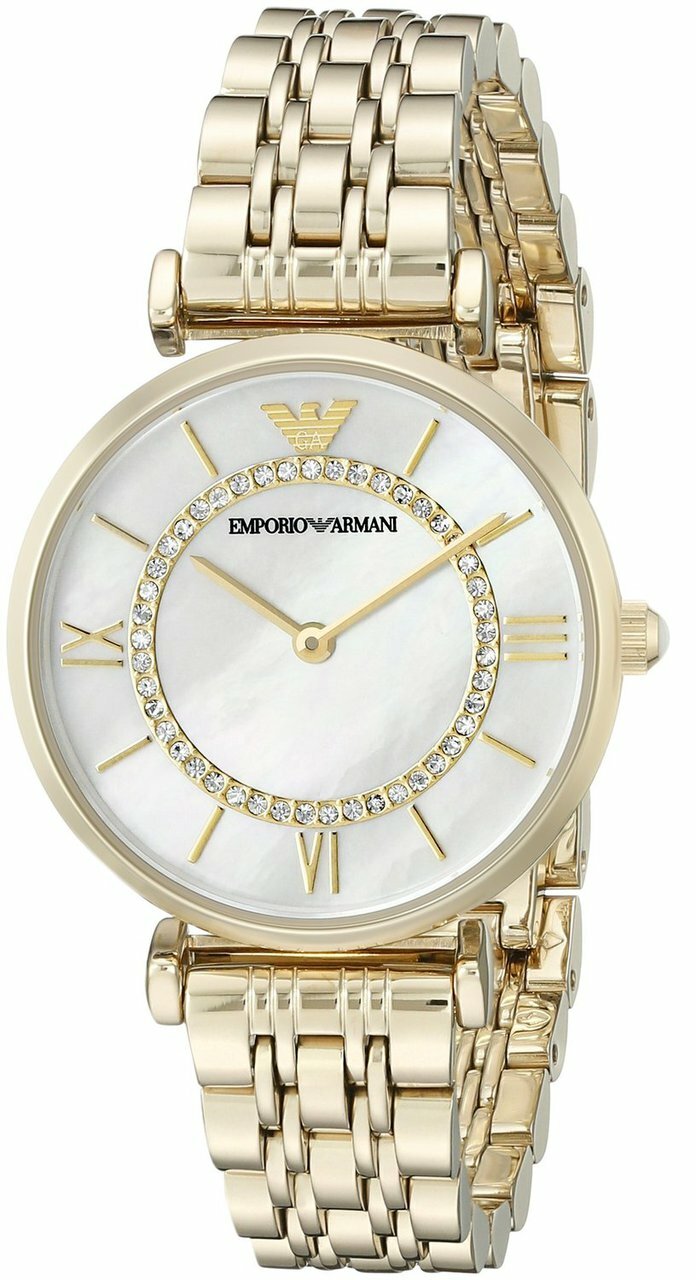 Emporio Armani AR1907 Gold Dial Womens Watch