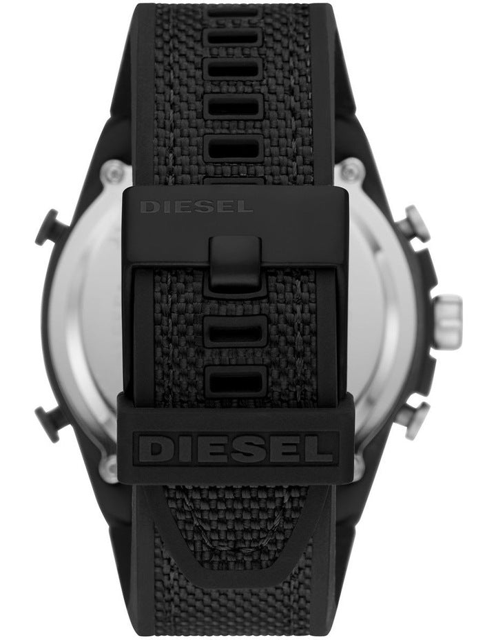 Diesel Mega Chief Analog-Digital Black Nylon and Silicone Watch