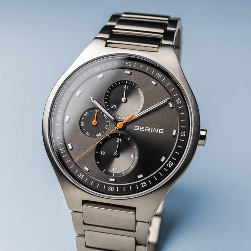 Bering Titanium Brushed Silver Link Watch