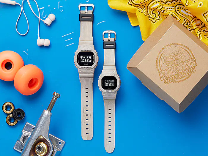 Baby-G 数字 5600 系列大理石树脂表带手表 DW5600WM-5D