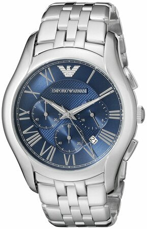 Emporio Armani Stainless Steel Men's Chronograph Watch Navy Blue AR1787