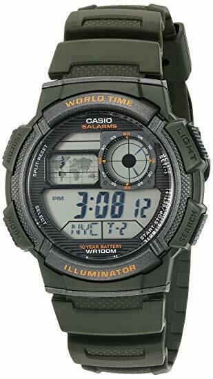 Casio Illuminator World Time Alarm Digital Ae-1000W-3Av Mens Watch