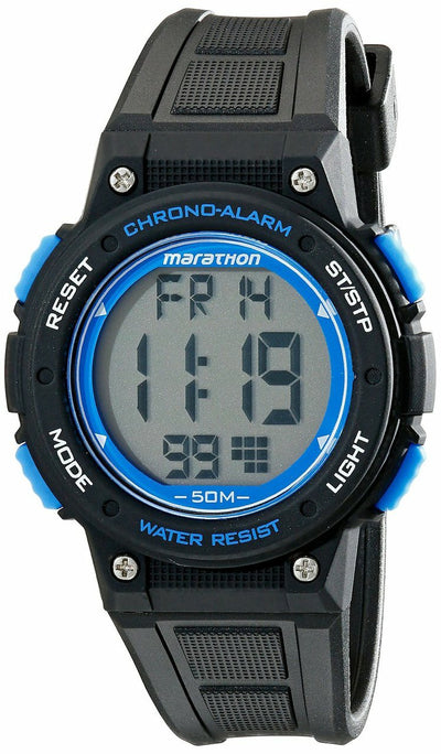 Timex Unisex Tw5K84800 Marathon Digital Two-Tone Digital Watch With Textured Band