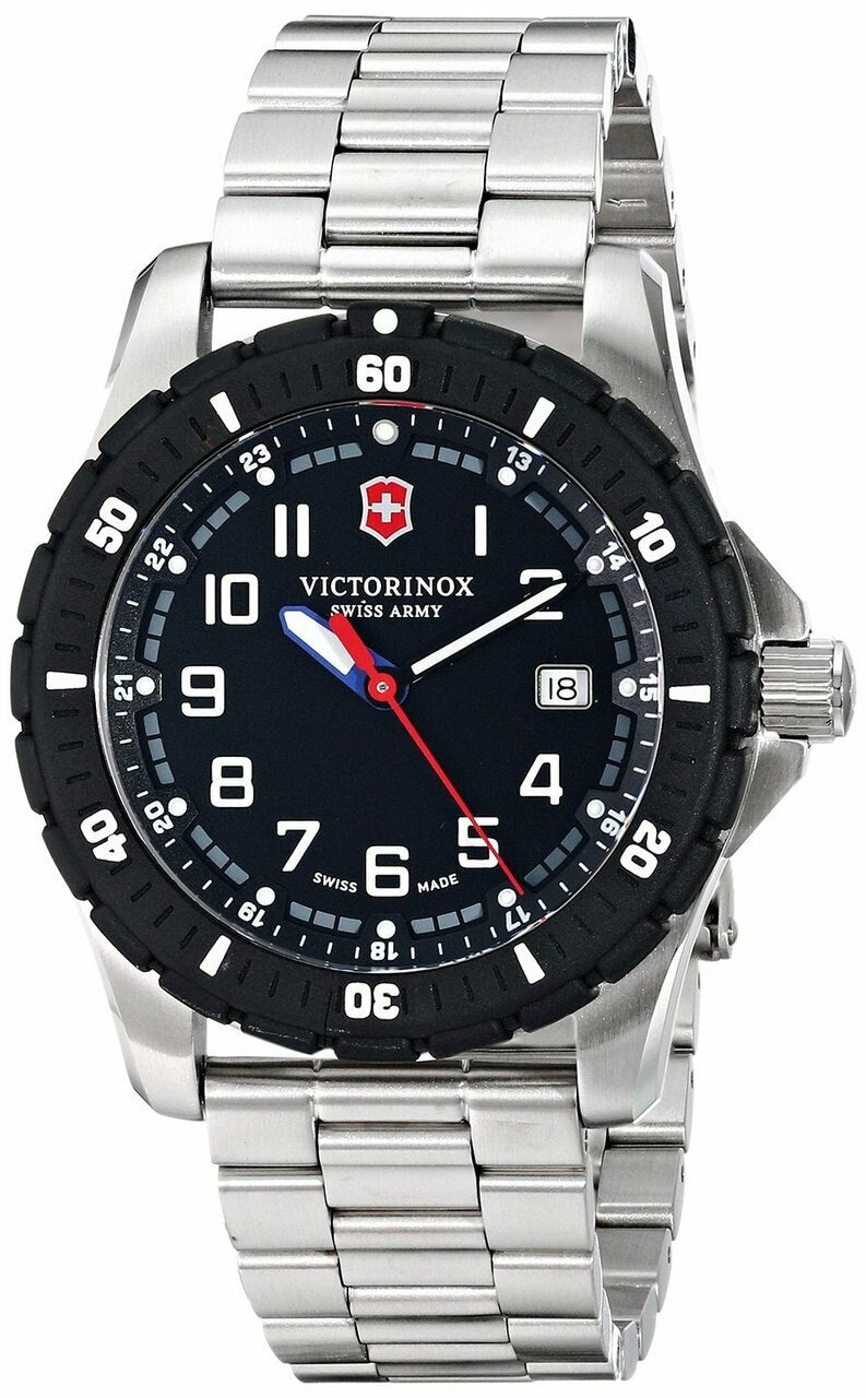 Victorinox Swiss Army Maverick Sport Black Dial Stainless Steel Mens Watch