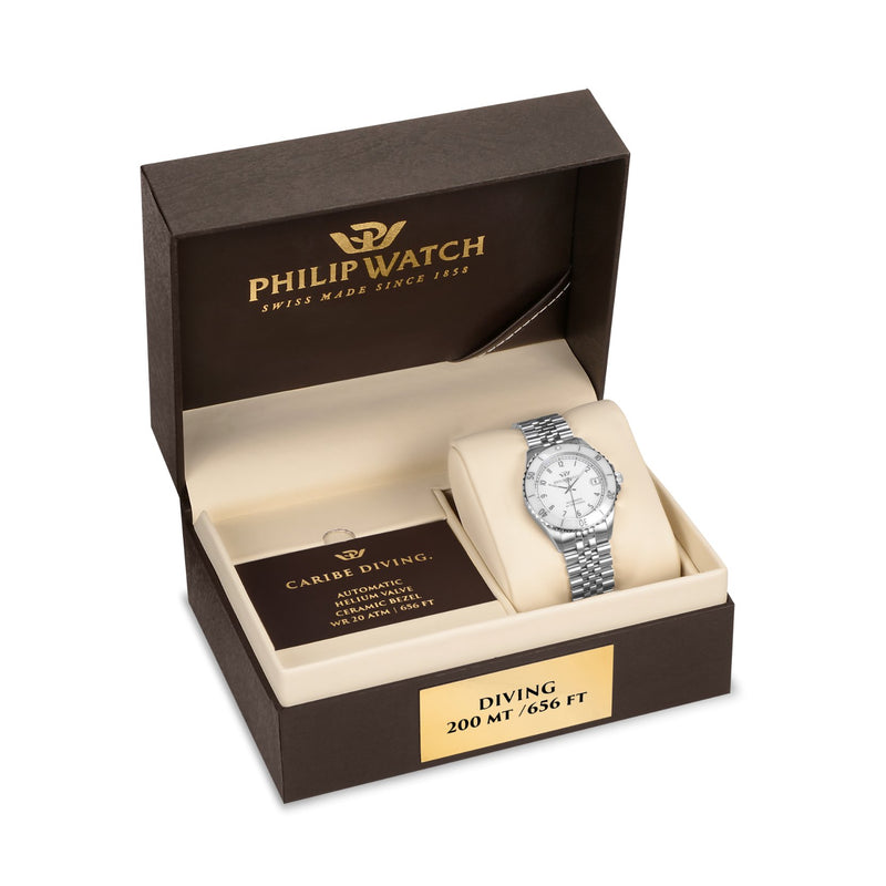 Philip Caribe Diving Silver Ladies Watch