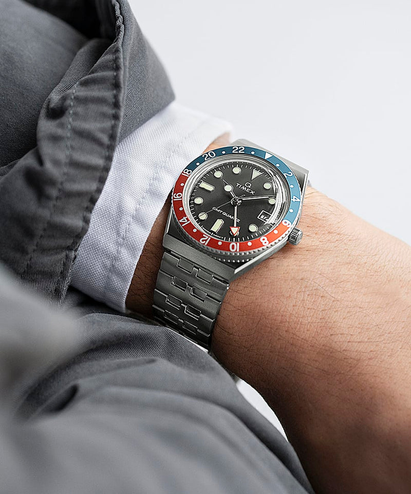 Rolex GMT-Master II wristwatch with a red and blue ’Pepsi’ bezel.