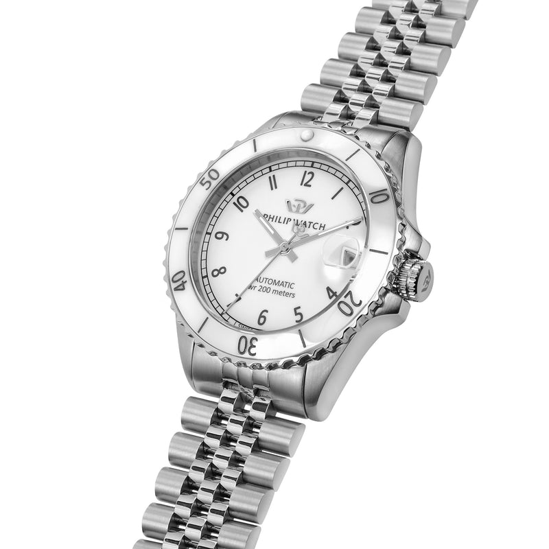 Philip Caribe Diving Silver Ladies Watch