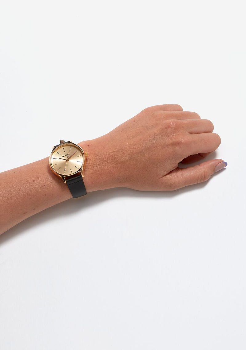 Nixon Clique Leather Watch Gold Women's Watch A1250-510-00