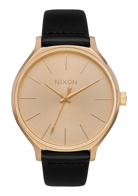 Nixon Clique Leather Watch Gold Women's Watch A1250-510-00
