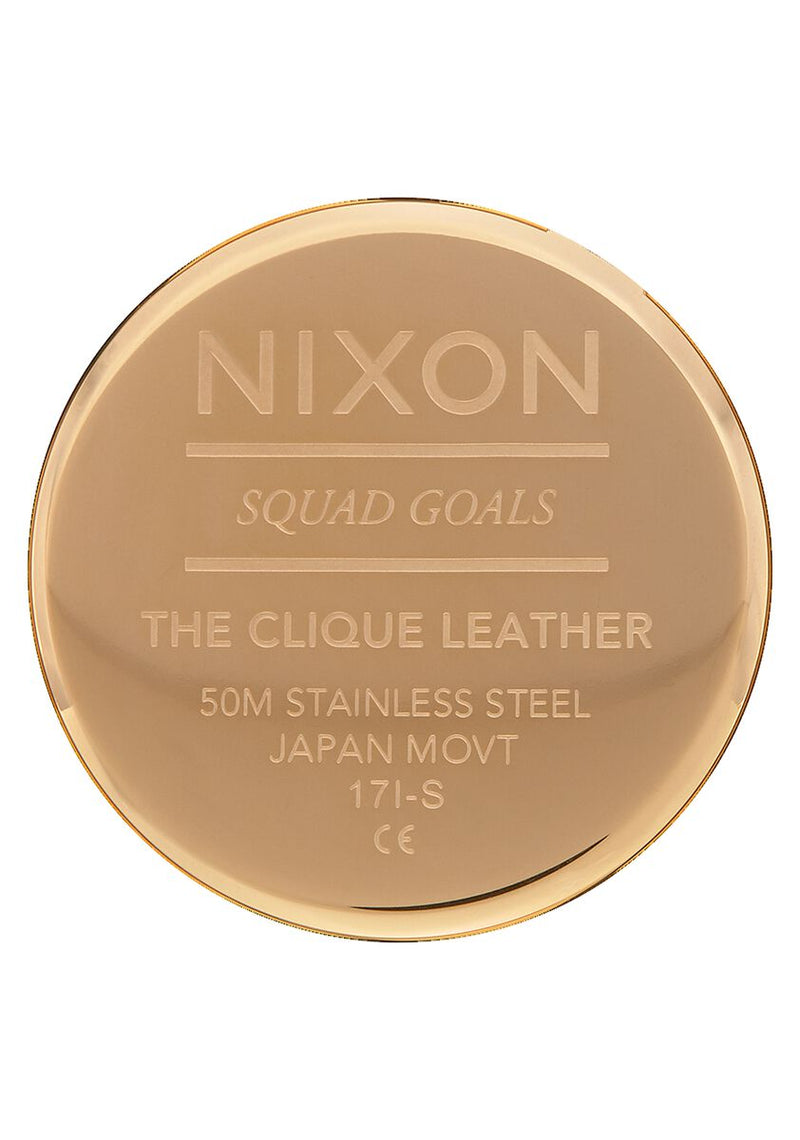 Nixon Clique Leather Watch Gold Women's Watch A1250-510-00