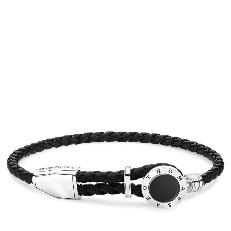 Thomas Sabo 皮革表带“圆盘黑色”