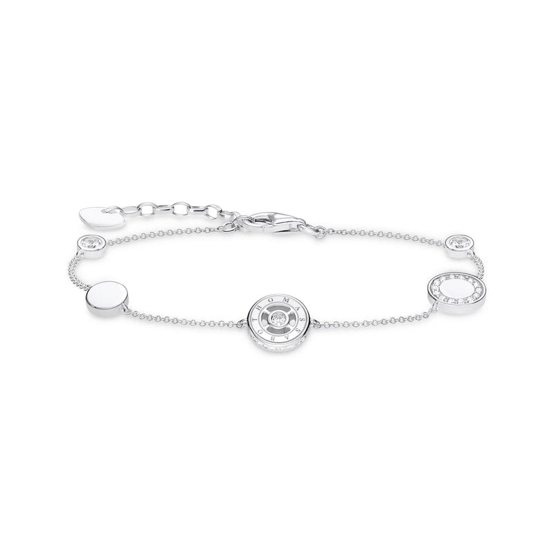 THOMAS SABO 闪亮圆圈白色宝石手链