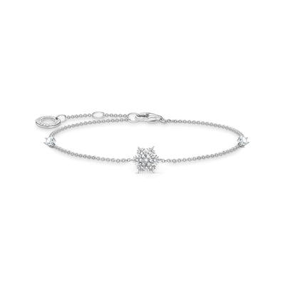 THOMAS SABO Bracelet snowflake with white stones silver