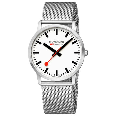 Mondaine 简约优雅白色表盘男士手表 A638.30350.16SBZ