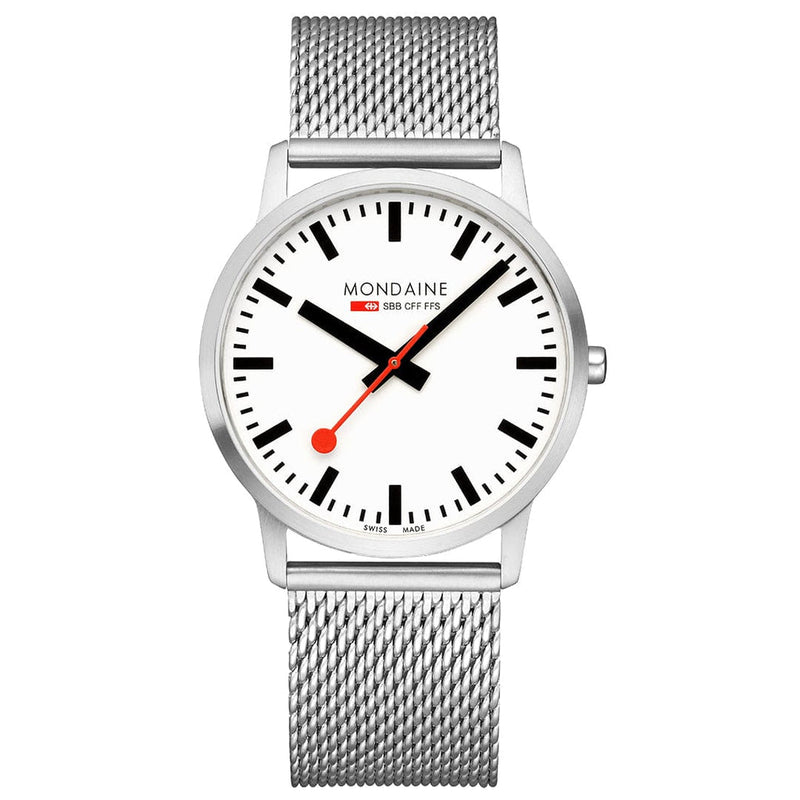 Mondaine 简约优雅白色表盘男士手表 A638.30350.16SBZ