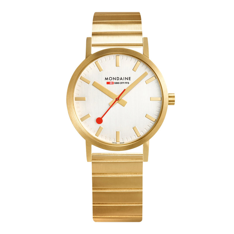 Mondaine Official Classic 36mm Gold Stainless Steel Watch A660.30314.16SBM