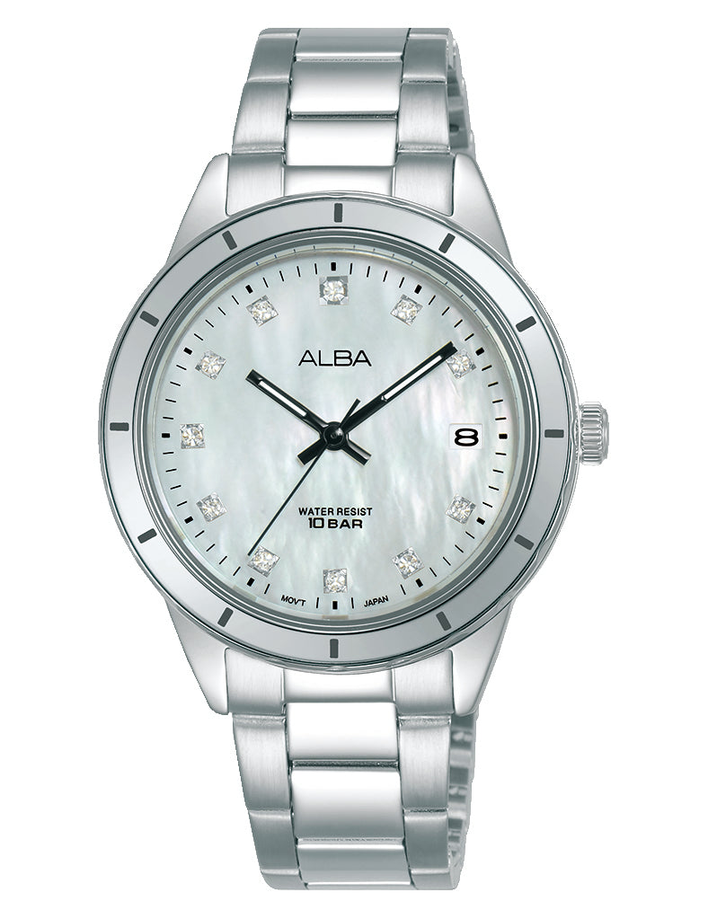 Alba Active Dress 100M Mother of Pearl Dial Womens Watch AG8M91X