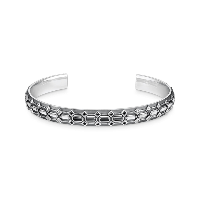 THOMAS SABO Bangle Crocodile Shell with Stones Silver Blackened Watch Direct