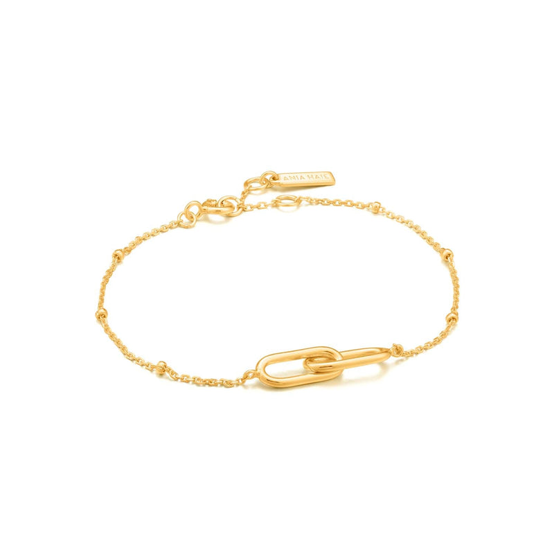 Ania Haie Beaded Chain Link Bracelet - Gold