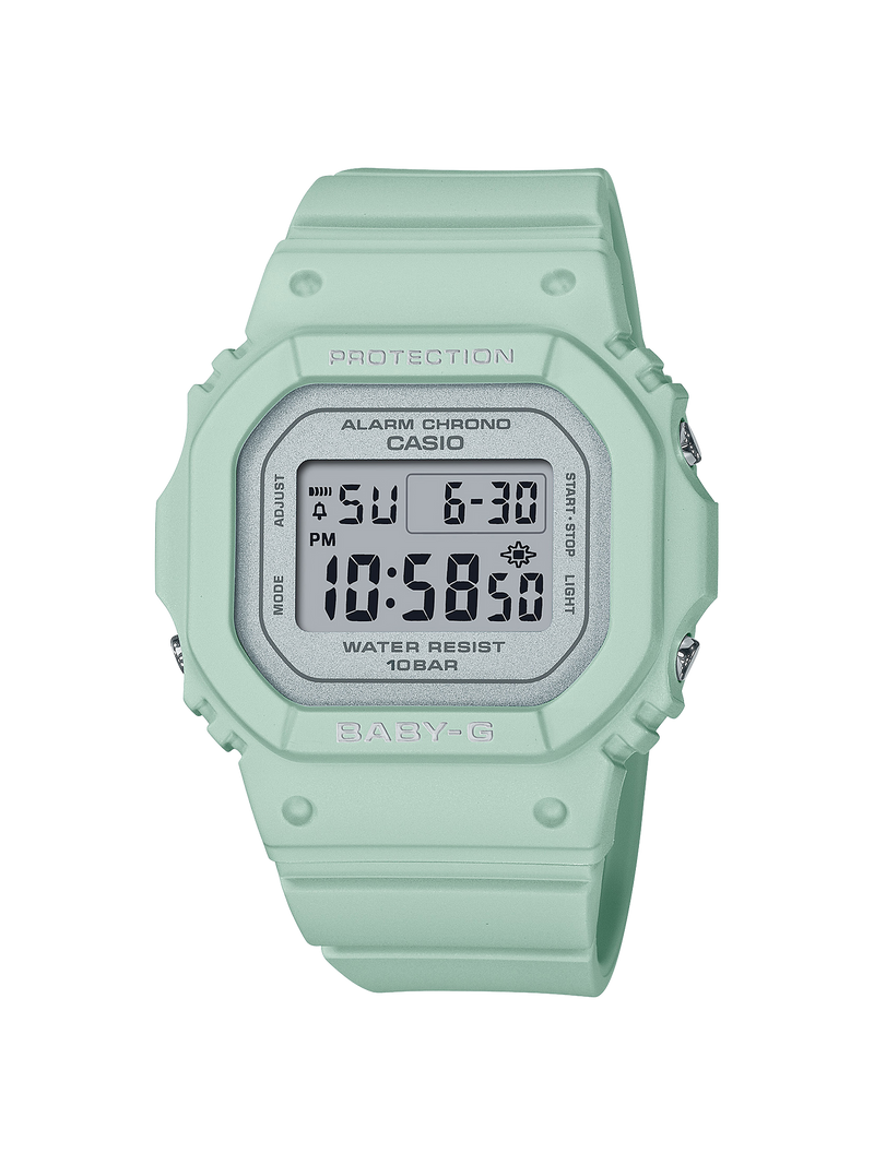 BABY-G Digital Spring Colours Green Resin Band Watch BGD565SC-3D