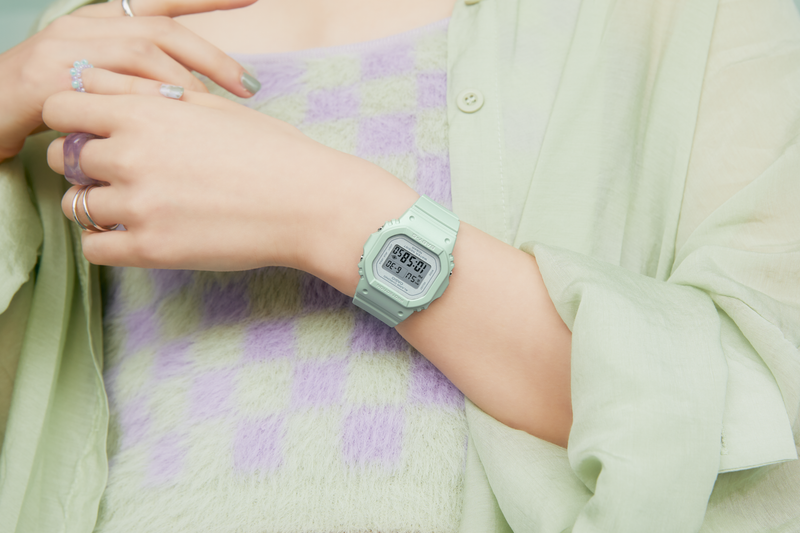 BABY G Digital Spring Colours Green Resin Band Watch BGD565SC 3D Watch Direct