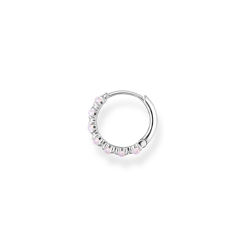 Thomas Sabo Single Hoop Earring Pink Stones Silver