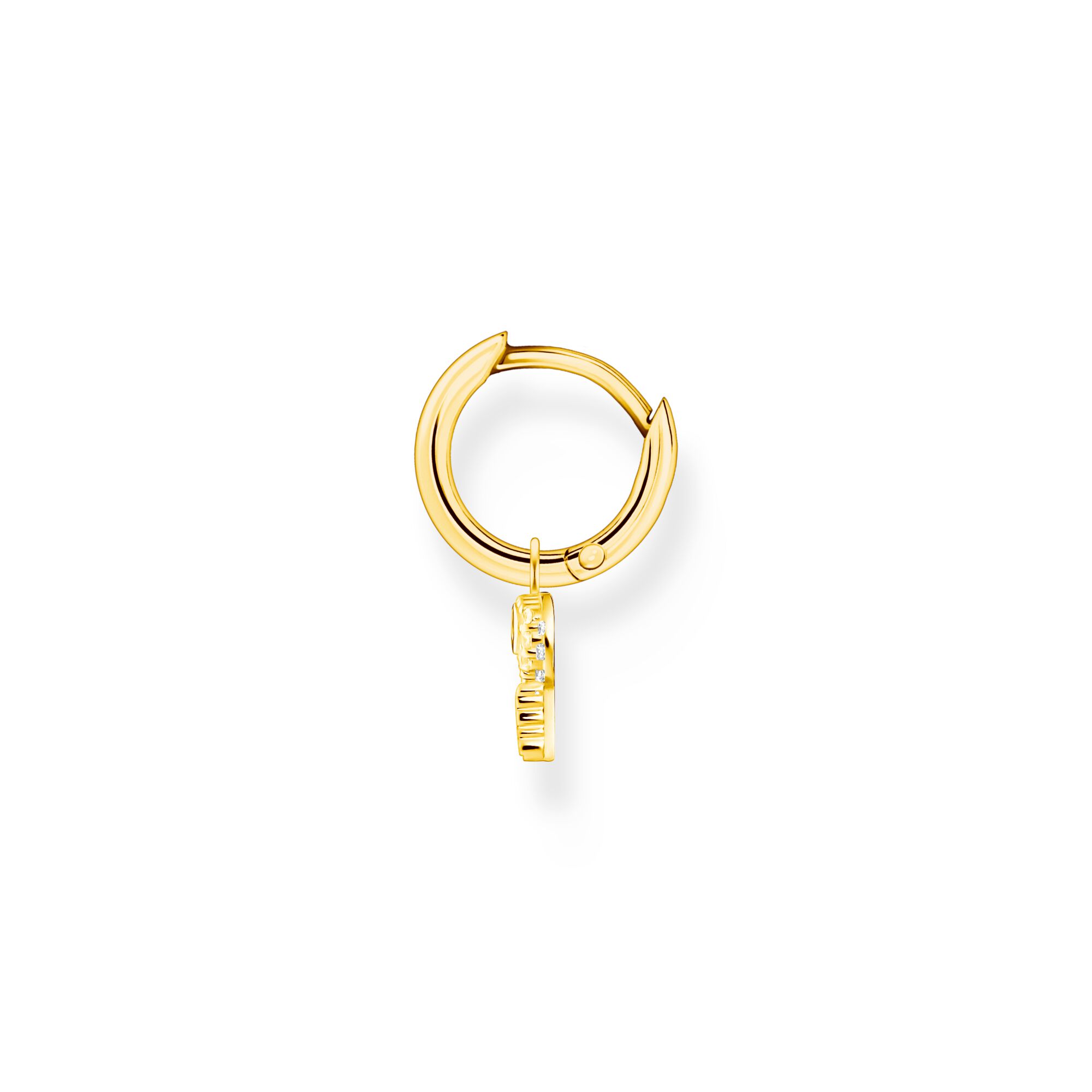 Thomas Sabo Single hoop earring with kew pendant gold