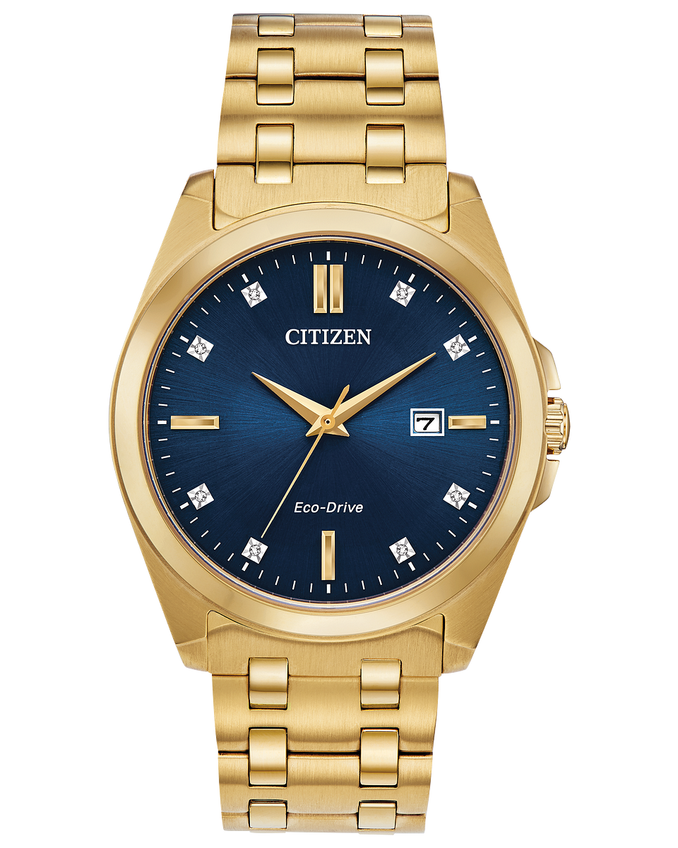 Citizen Corso Gold Case and Blue Dial Dress Watch BM7103-51L