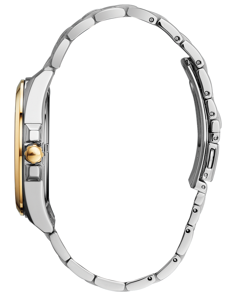 Citizen Corso Silver and Gold With Black Dial Dress Watch BM7107-50E