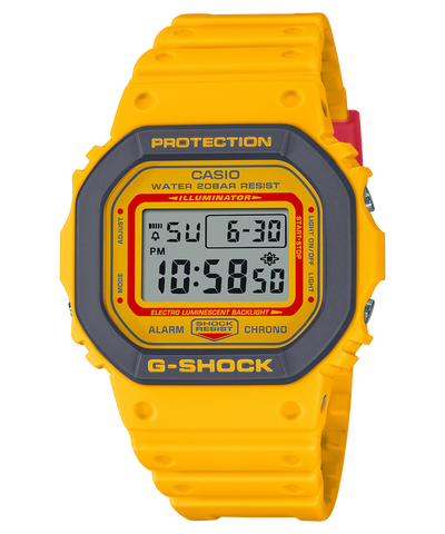 G Shock 5600 Series 90s inspired colourful Yellow DW5610SC 2D Watch Direct