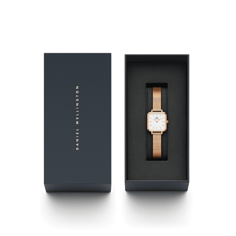 Daniel Wellington Quadro Studio 22mm RG 白色 DW00100517