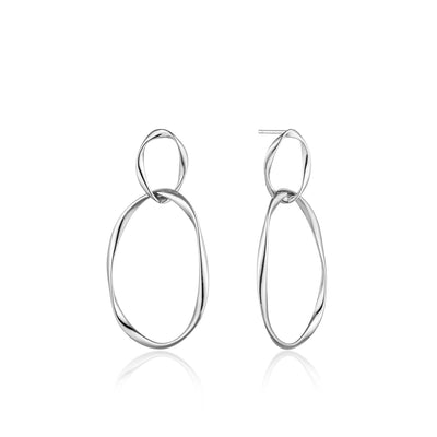 Ania Haie Swirl Nexus Earrings - Silver