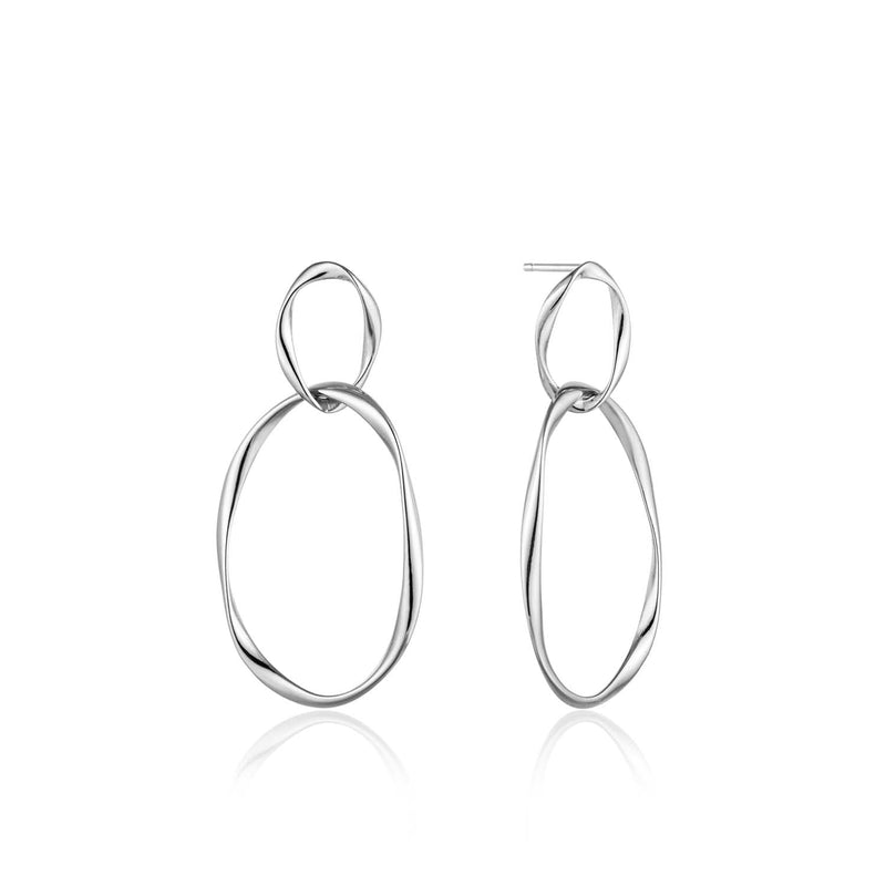 Ania Haie Swirl Nexus Earrings - Silver