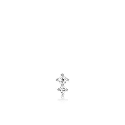 Ania Haie Silver Double Sparkle Barbell Single Earring