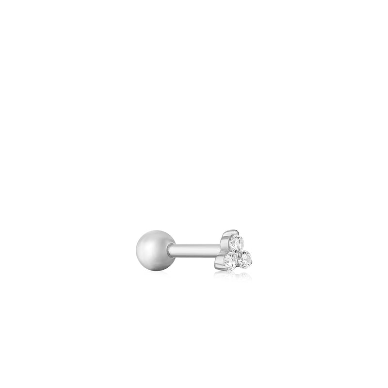 Ania Haie Silver Trio Sparkle Barbell Single Earring