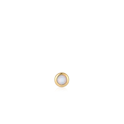 Ania Haie Gold Kyoto Opal Bezel Barbell Single Earring