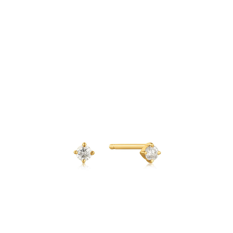 Ania Haie 14kt 金天然钻石耳钉