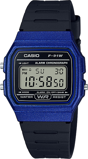 Casio Mens 'Classic' Quartz Plastic And Resin Casual Watch, (Model: F-91Wm-2Adf)