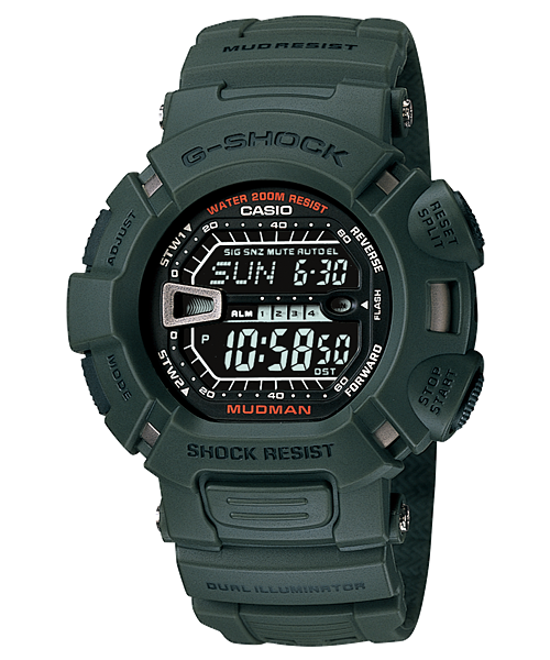 卡西欧 G-Shock Mud-Man 绿色多功能 G9000-3 